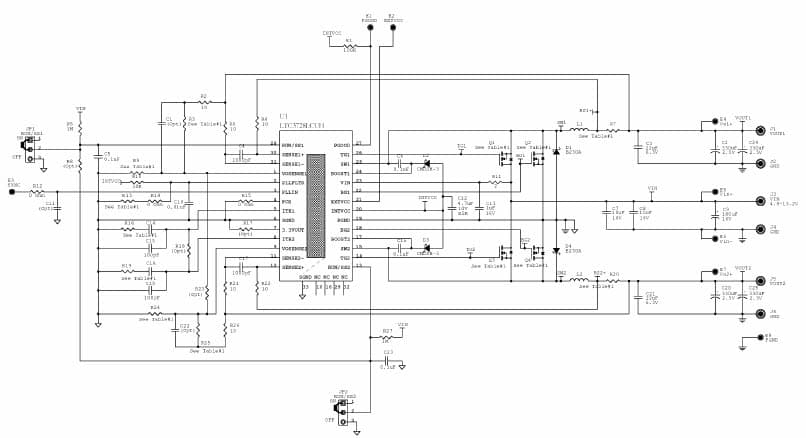 LTC3728LCUH Demo Board, 1.5V-15A, 1.2V@ 15A