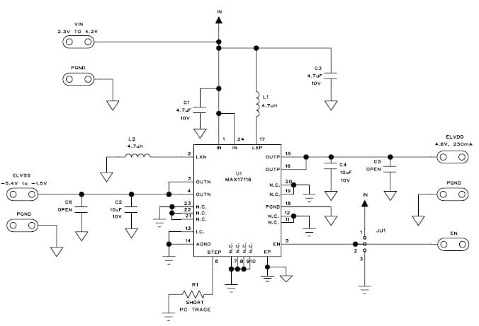 MAX17116QEVKIT#, Evaluation Board for MAX17116 Single Phase PWM Controller in a 24-Pin TQFN Package