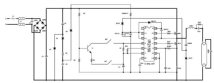 1-Lamp, 36W Electronic Ballast Lamp Driver for Electronic Ballast