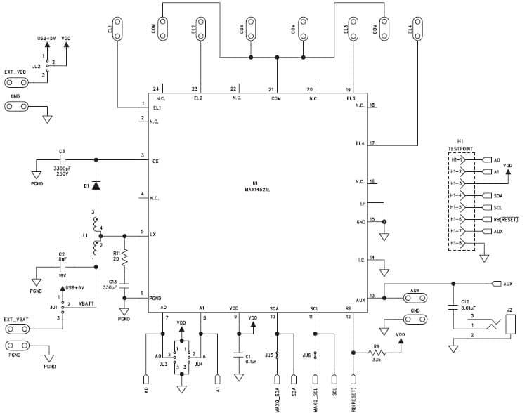 MAX14521EEVKIT+, Evaluation Kit for General Lamp Driver for Personal Digital Assistant