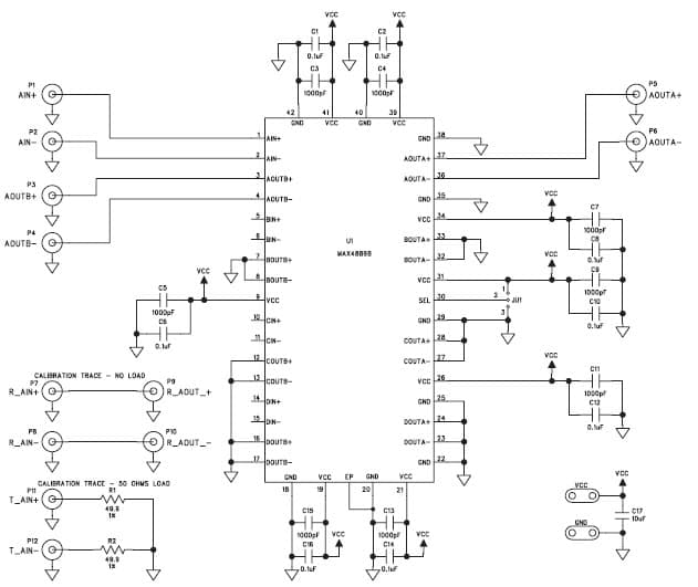 MAX4889BEVKIT+, Evaluation Board for Quad DPDT Analog Switch for Servers