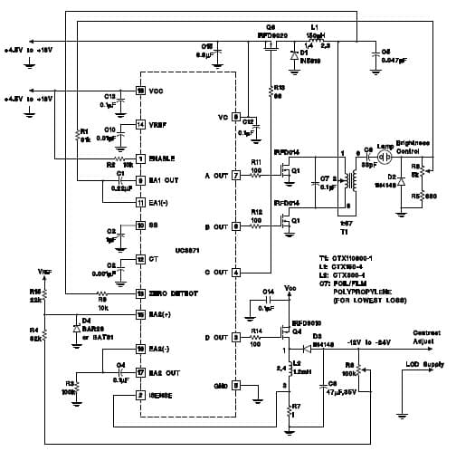 Fluorescent Lamp Driver for LCD Display