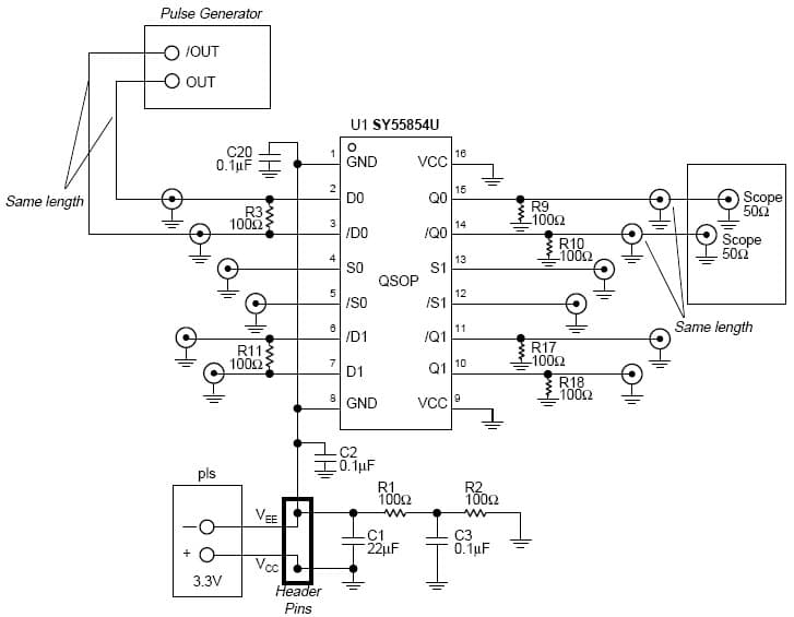 SY55854U, Evaluation Board for Analog Switch for GB Ethernet Switch