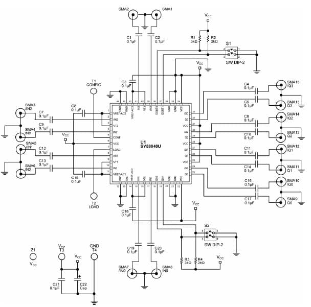 SY58040U EV, Evaluation Board for Analog Switch for GB Ethernet Switch