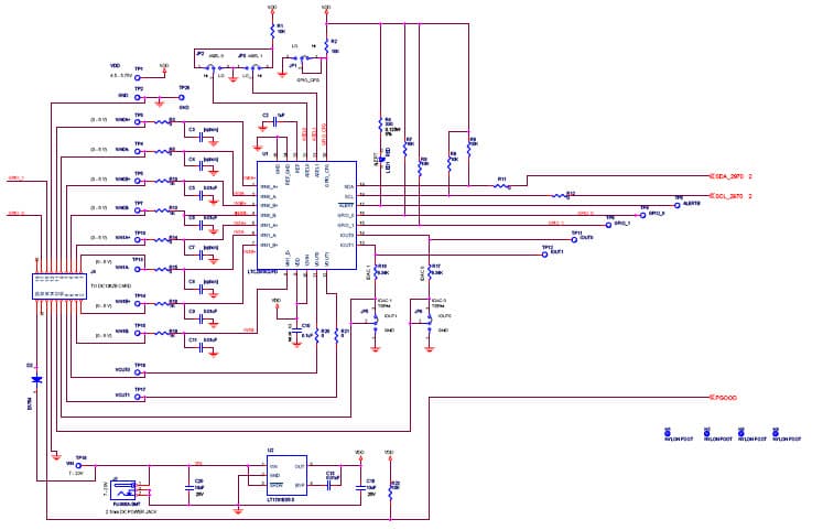 DC1262A/B, Demo Board for the LTC2970 Dual power supply monitor and margin controller