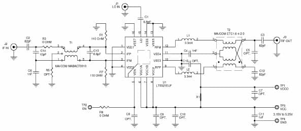 DC642A, Demo Board Using LT5521EUF Up/Down Conv Mixer