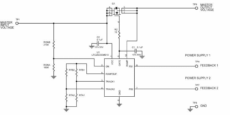 DC732A, Demo Board for the LTC2923CMS10 Power Supply Tracking and Sequencing Controller