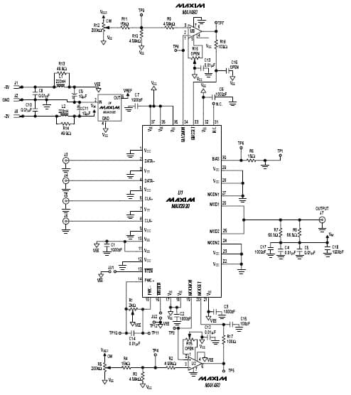 MAX3930EVKIT, MAX3930 Evaluation Kit is an assembled demonstration board that provides electrical evaluation of the MAX3930 10.7Gbps laser driver