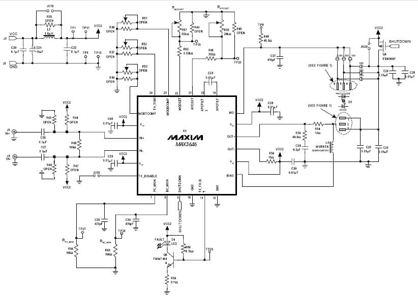 MAX3646EVKIT, Evaluation Kit for MAX3646 Laser Driver for Optical Networking