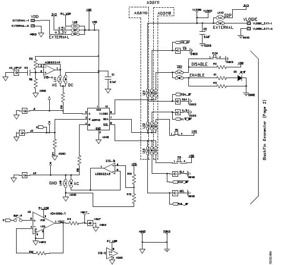 EVAL-AD5116SDZ, Evaluation Board for the AD5116 Digital Potentiometer for Instrumentation