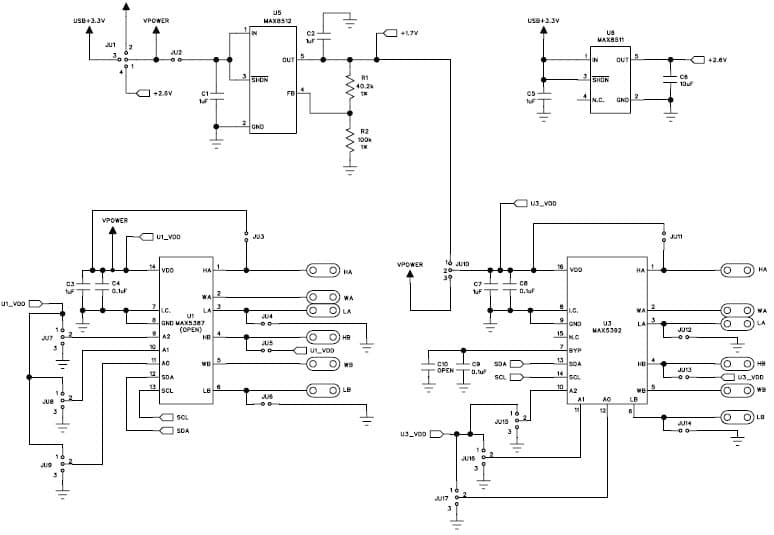 MAX5392EVMINIQU+, Evaluation Board for the MAX5392 Digital Potentiometer for Portable