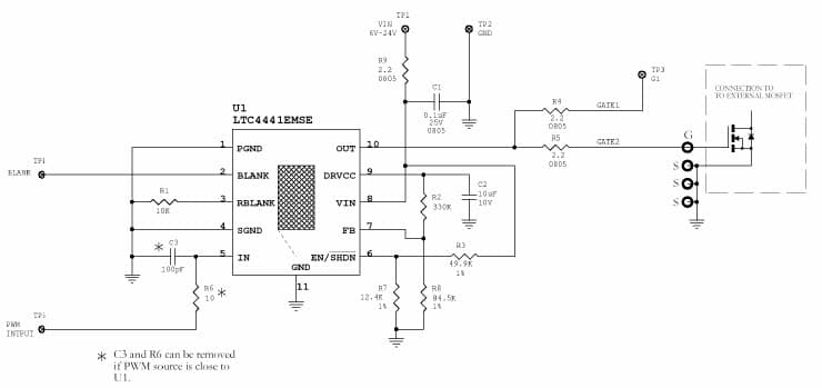 DC835A, Demo Board for the LTC4441EMSE, 6-A N-Channel MOSFET Driver