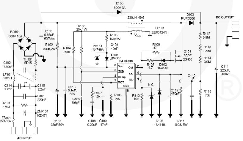 RD-328, Reference Design for 200W, 390V AC to DC Single Output Power Supply for LCD TV