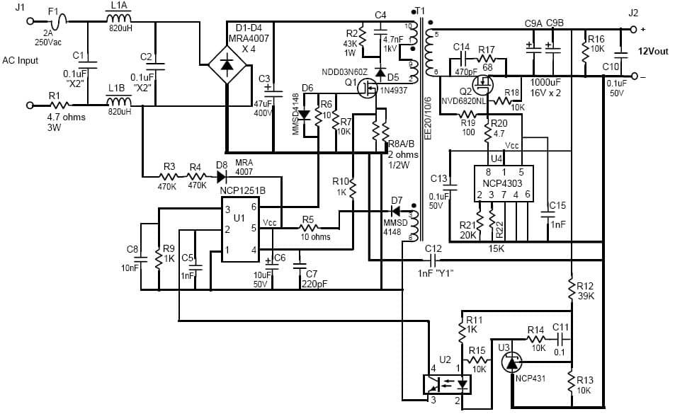 20 to 25W, 12V AC to DC Single Output Power Supply for White Goods