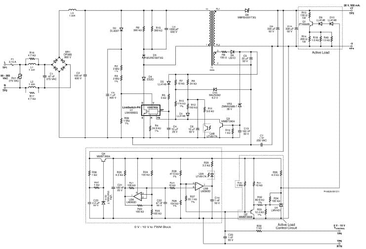 DER-263, 14W PWM-Analog Dimmable LED Driver Using LinkSwitch-PH LNK406EG