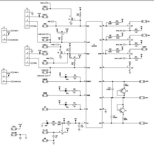 MAX6639EVKIT+, Evaluation Board for MAX6639 dual temperature sensor/fan controller