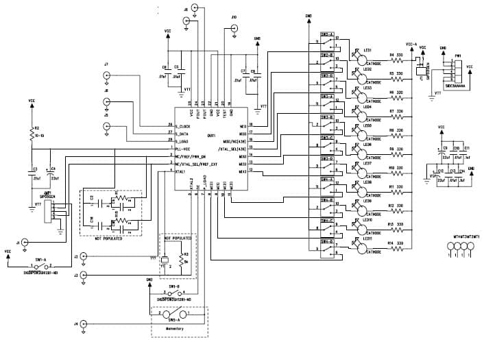 NBC124XXEVB/D, Evaluation Board for the PLL Clock Generator for SONET