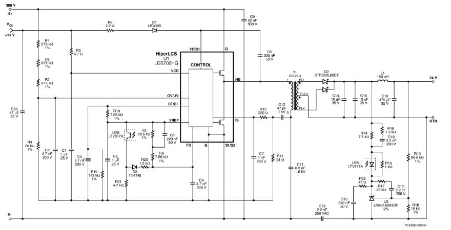 RDR-239, 150W LLC High-Voltage DC-DC Resonant Converter Using HiperLCS LCS702HG