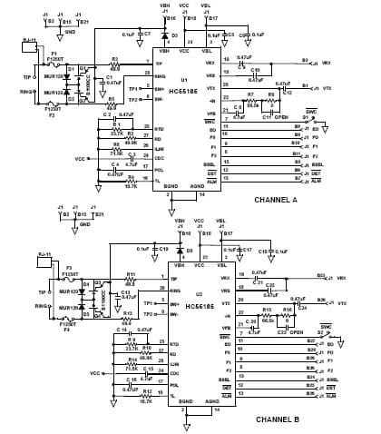 AN1011, Operation of the HC55185 Ringing SLIC & IDT821064 Evaluation Module