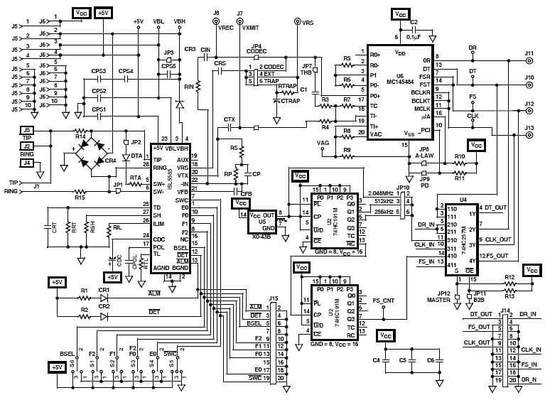 ISL5585XEVAL, Evaluation Board for the ISL5585 3.3V SLIC