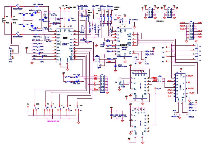 ISL5585EVAL4, Evaluation Board provides a complete PCM to 2W Ringing SLIC/CODEC line card for the evaluation of the RSLIC18