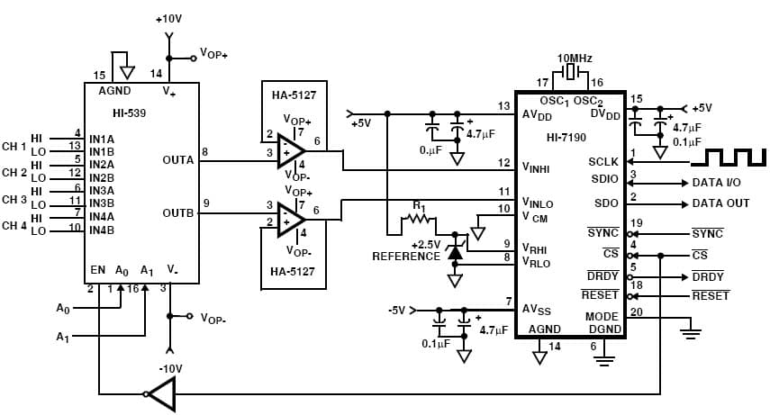 AN9532, Application Note Using the HI7190 in a Multiplexed System