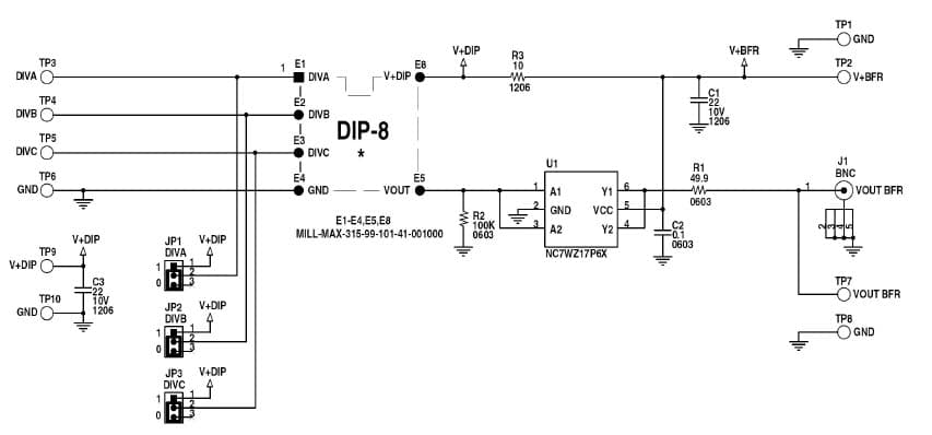 DC1141A-B, Demonstration Board for the LTC6930CDCB-5.00 Very low power precision silicon oscillator with a frequency error less than 0.09% at 25 orc