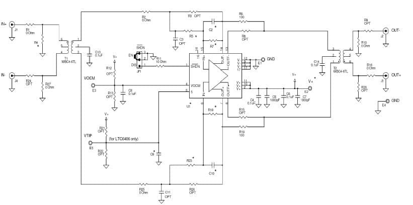 DC1147A-B, Demo Board for the LTC6404-2 16-Bit Differential ADC Driver