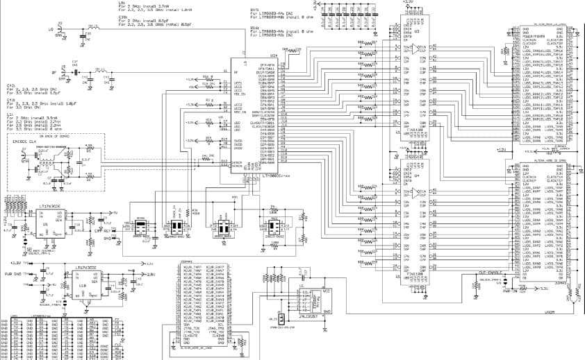 DC1642A-AA, Demo Board for the LTM9003-AA with HSMC connector, LVDS output, uses FT149 to plug into DC890 and LVDS-XFMR