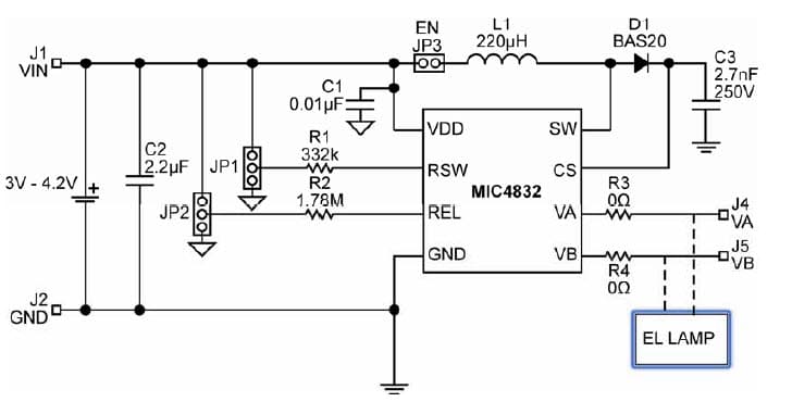 MIC4832YMM EV, Evaluation Board for MIC4832 Lamp Display Driver for LCD Backlighting