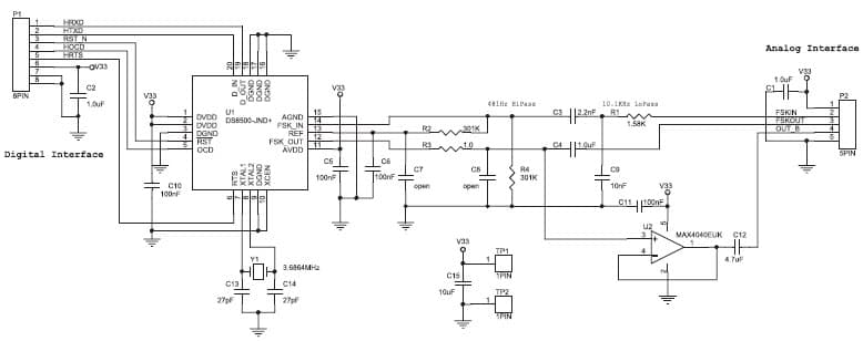 DS8500-KIT#, Evaluation Kit for the DS8500 HART modem