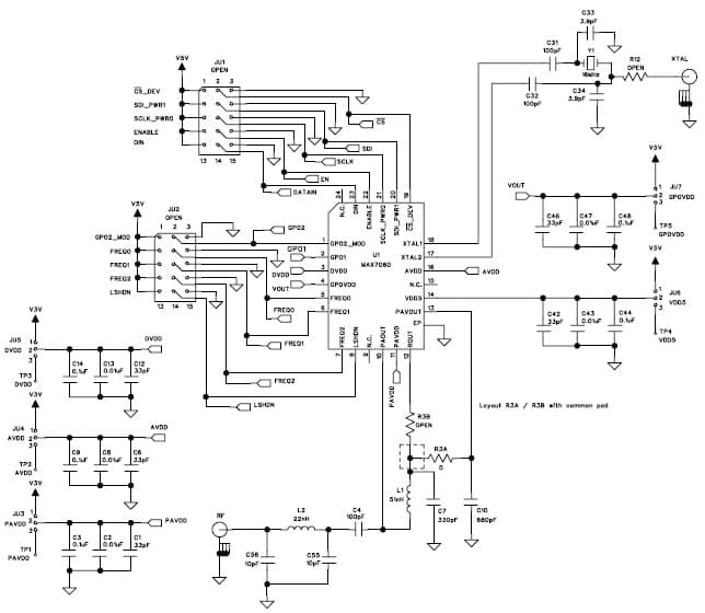 MAX7060EVKIT+, Evaluation Kit for the MAX7060 frequency-programmable ASK/FSK transmitter in a 24-pin TQFN package