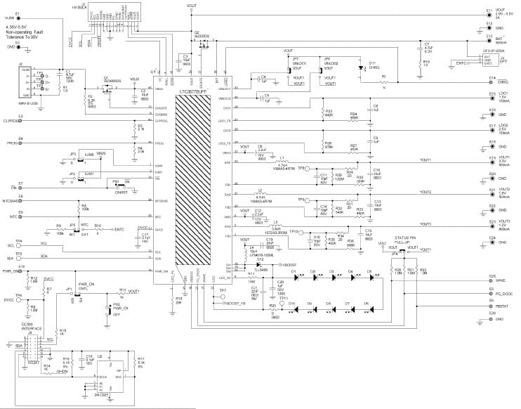 LTC3577EUFF Demo Board, Highly Integrated Portable PMIC