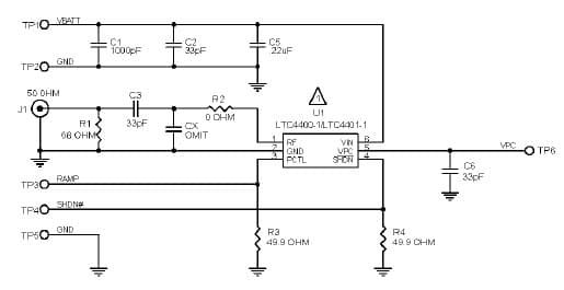 DC420A-B, Demo Board Using LTC4401-1 Power Output Controller for RF Power Amplifiers