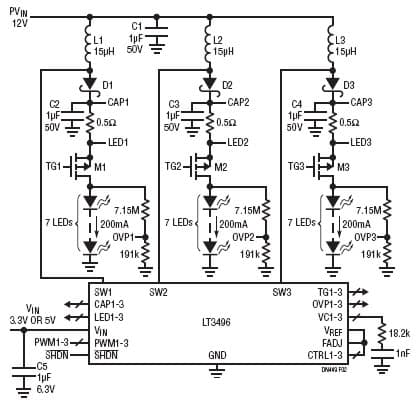 21-LEDs Dimming LED Driver for LCD Backlighting