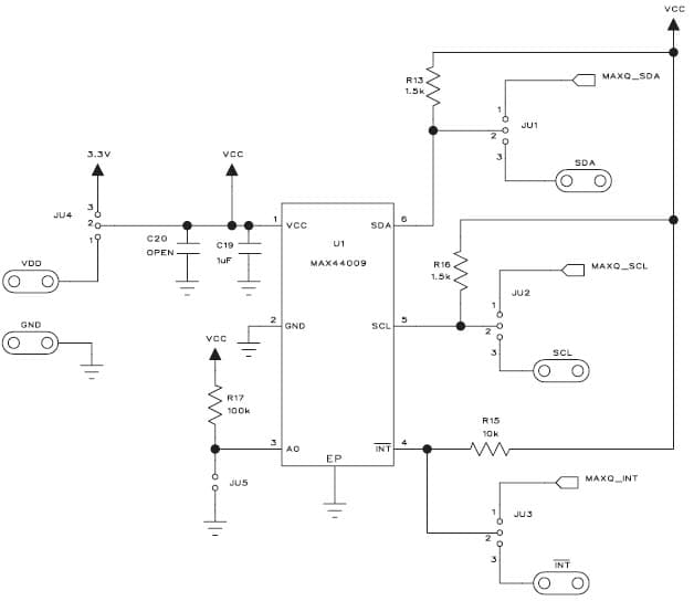 MAX44009EVKIT+, Evaluation Kit for MAX44009 1.7 to 3.6V Sensor-Transducer Signal Conditioning for Notebook