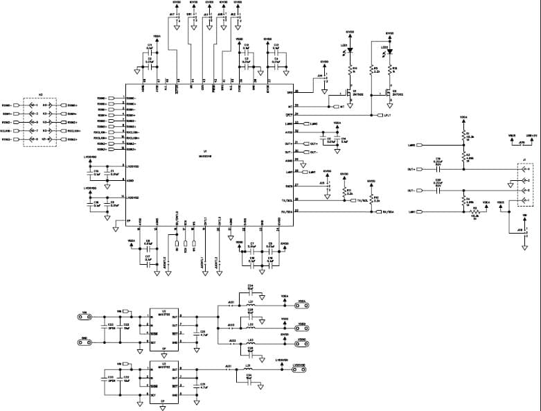 MAX9249EVKIT+, Evaluation Kit using the MAX9249 gigabit multimedia serial link (GMSL) with spread spectrum and full-duplex control channel