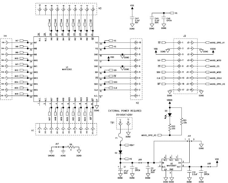 MAX13362EVKIT+, Evaluation Kit for Power Monitoring for Body Controller Module