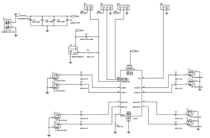 Si5311-EVB, Evaluation Board for the 600 to 668MHz Clock Generator for SONET