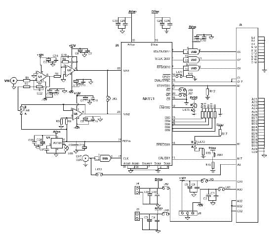 EVAL-AD7721CB, evaluation board for AD7721, 16-Bit, 468.75KSPS ADC for Data Acquisition System