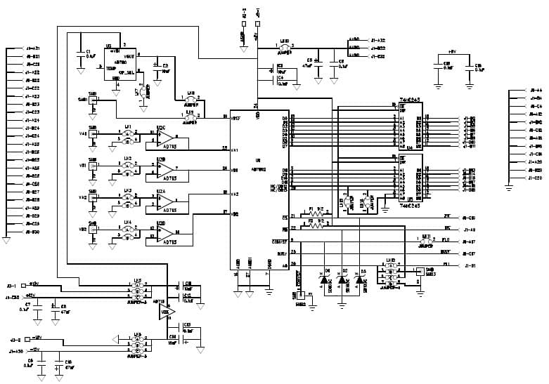 EVAL-AD7862CB, evaluation board for the AD7862, 12-Bit, 250KSPS, 2CH ADC for AC Motor