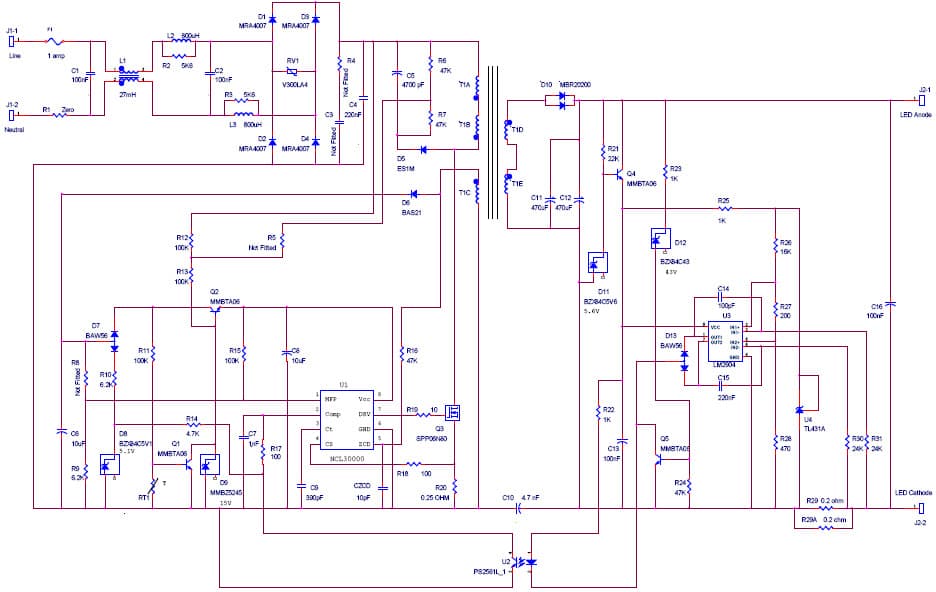 25W High Powered LED Driver for Residential Lighting