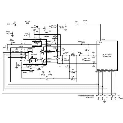 HIP6004EVAL3, Evaluation Board for the 1.3 to 3.5V DC to DC Single Output Power Supply for Processor Power Management