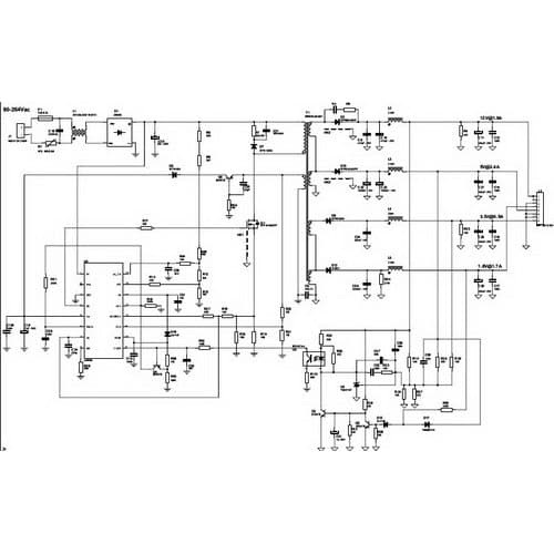 40 W wide input range flyback converter using L6566BH Multimode controller for SMPS