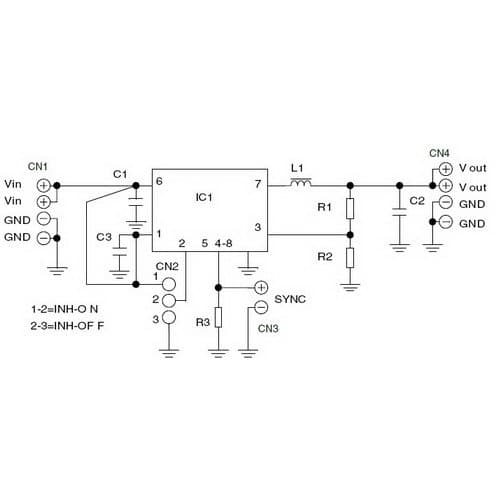 3 A synchronous 900 kHz step-down DC-DC converter with inhibit function based on the ST1S10 (DFN)