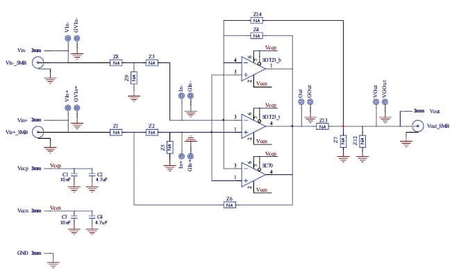 Demonstration board for single Op-Amps in SC70 or SOT-23 packages