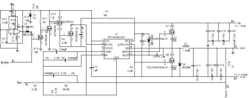 PMP4293, -3 to 6V dc@6A Buck-Boost Reference Design