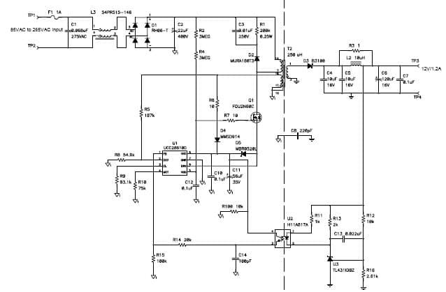 PMP5803, Flyback (12V@1.2A) for Water Heaters