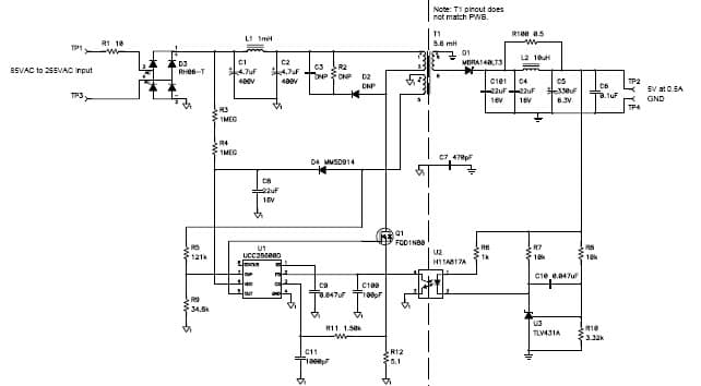 PMP5192, Flyback 5V@0.6A