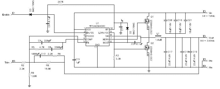 PMP4257, Non-Isolated DC/DC for Telecom 0.7-3.63Vdc@10A